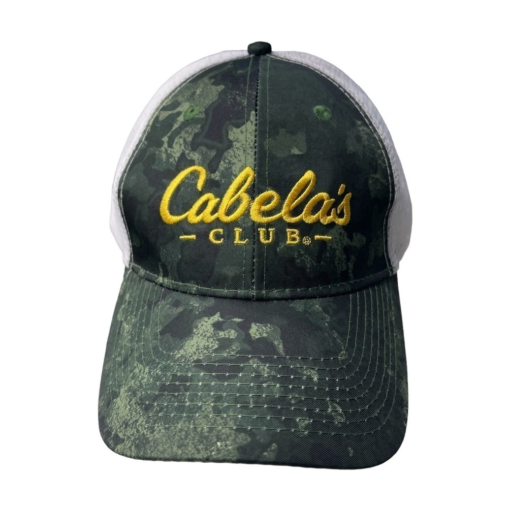Cabelas Club Hat Camo Snapback Embroidered Logo